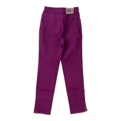 Vintage 80s BONGO Flat Front Straight Leg Zipper Ankle Purple Denim Jeans SZ. 9