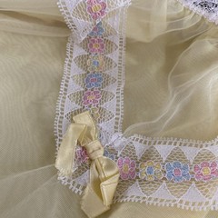 Vintage Baby Doll Lingerie Set NOS RARE Kmart 2 Piece W Tags Yellow Lacey Flower