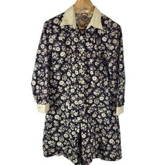 Vintage Coastal Cottagecore 70s Nantucket Sportswear Floral Print Long Sleeve Bu
