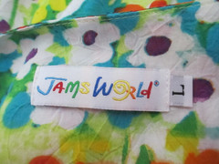 “VINTAGE” JAMS WORLD 🌸 LARGE== FLORAL / SPRING FLOWERS PATTERN DRESS