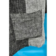 Vtg Sangam Womens L Cotton Lagenlook Artsy Minimalist Gray Black Batwing Jacket
