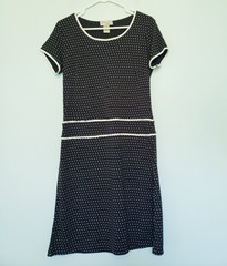 Vtg Clothing Co By Notations Womens S Dress Retro Black Polka Dot Short Sleeve