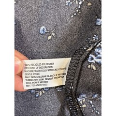 NWT Wild Fable Black Floral Midi Skirt Blue Ditsy Flower Elastic Waist XL New