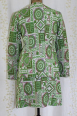 Vintage 1960s 1970s Mod Green Red Ivory Tapestry Mini Skirt Jacket Set Women’s S