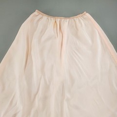 Vintage 1940s Du Barry Pastel Pink Ruffled Slip Skirt Size XS