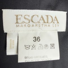 Vintage Escada Gray Virgin Wool Double-Breasted 80s 90s Power Blazer Eu 36 US 6