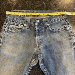 Levis 511 Skinny Blue Jeans Size 28×30 Distressed Red Tab Y2K Honeycomb 90s 200s