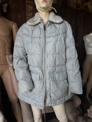 Vintage 80s Puffer Jacket Ski Winter Cold Fur Collar Western Ms. Pioneer 70s