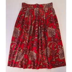 Vintage Kathie Lee A-Line Maxi Skirt Women’s Size 16 Paisley Pleated Made In USA