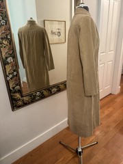 Vintage Nat Kaplan 1970’s ultra suede dress – medium Tan – Halston Style!!