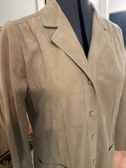 Vintage Nat Kaplan 1970’s ultra suede dress – medium Tan – Halston Style!!