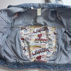 Vtg 80s LA GEAR Unstoppable Denim Jacket Acid Wash Cropped Hong Kong RN 75758 M
