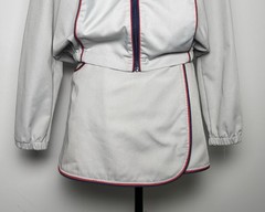 Vtg 70 Quantum Sportswear Tennis Set Gray Zip Jacket Micro Mini Skirt Retro XS/S