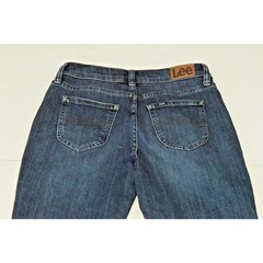 Vintage Lee Jeans Size 30 x 30 90s Blue Boot Cut Cotton Poly Blend Made Egypt
