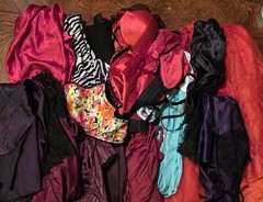 MIXED LOT 19 VINTAGE CAMI LINGERIE NIGHTGOWN TEDDIES SEXY DRESS-UP Large