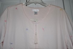 Vintage Sears Fundamentals Zip Front Robe House Coat Size Large (14-16) Pink NOS