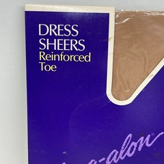 Vtg Sears Clingalon Nylon Pantyhose Dress Shears Reinforced Toe Tall Nude