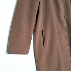 Forecaster of Boston Wool Trench Coat 9/10 Brown Vintage Mock Neck Overcoat Long