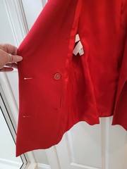 Vintage Jones New York Red 100% Wool Blazer Jacket Sz 10 See Description