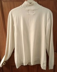 Vtg. Quacker Factory Christmas Sweater. White-Embroidered Christmas Tree Sz. 1X.