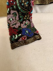 Vintage 1980s D’ore by Della Roufogali Silk Jacket w/ Intricate Beadwork/Sequins