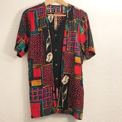 Vintage 90s Cascais of California Rayon Blouse Womens Size S Or M Floral