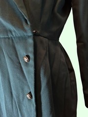 Vintage 80’s Forest Green Retro button up career business dress size medium