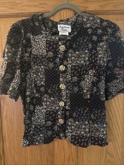 Vintage Lady Carol Petites Of New York Size 14 Blouse