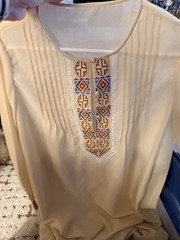 Vintage Bonwit Teller Dress 70’s Prairie Peasant Character By Mates -sheer S-