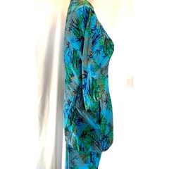 VTG 60 Alice Polynesian Fashions Jacket Pant Set TIKI Outfit Botanical Bamboo XS