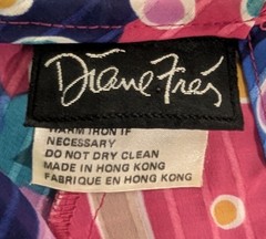 Vintage 80’s Diane Freis Georgette Hot Pink Tassels Blouse Drawstring M
