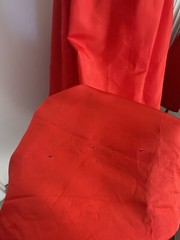 Vintage 80s ROSE TAFT COUTURE Red Evening Gown Dress READ CONDITION