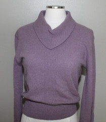 NWT 80s Vintage Glasgo Fuzzy Angora Lambswool Sweater Light Purple S Cozy Lilac
