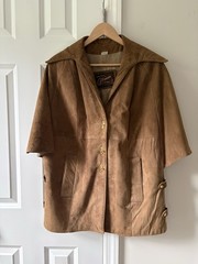 Vintage 70’s Altman Of Dallas Brown Suede Cape