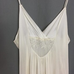 Vintage L Ivory Peignoir Set Val Mode Nightgown Robe Puff Sleeve Pearl Buttons