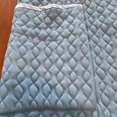 Vintage Beau Sure by Basila Blue Quilted House Coat Robe Medium Original Tag