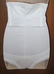 TRU HEALTH WHITE boned hi waist snap crotch surgical panties girdle 26 / M