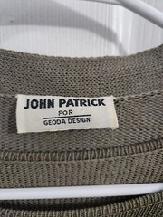 John Patrick for geoda design Vintage green open knit cardigan set beachy Large