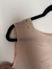 antique 1920s pink silk chiffon negligee Venetian Lace Rosette Detail Art Deco