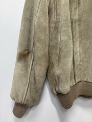 1970s Whipp Suede Bomber Jacket Shearling Fur Women’s Small Vintage Western