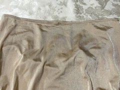 Vtg VANITY FAIR 13126 Body Caress Sheen Lace Hi-Cut 9/2XL Beige Panties #125