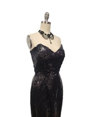 Vtg 80s 50s Prom Dress XS Mermaid Strapless Corset Barbie Gown Pageant