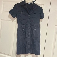 vintage 80s style adorable button up dress collared with belt loops forever21