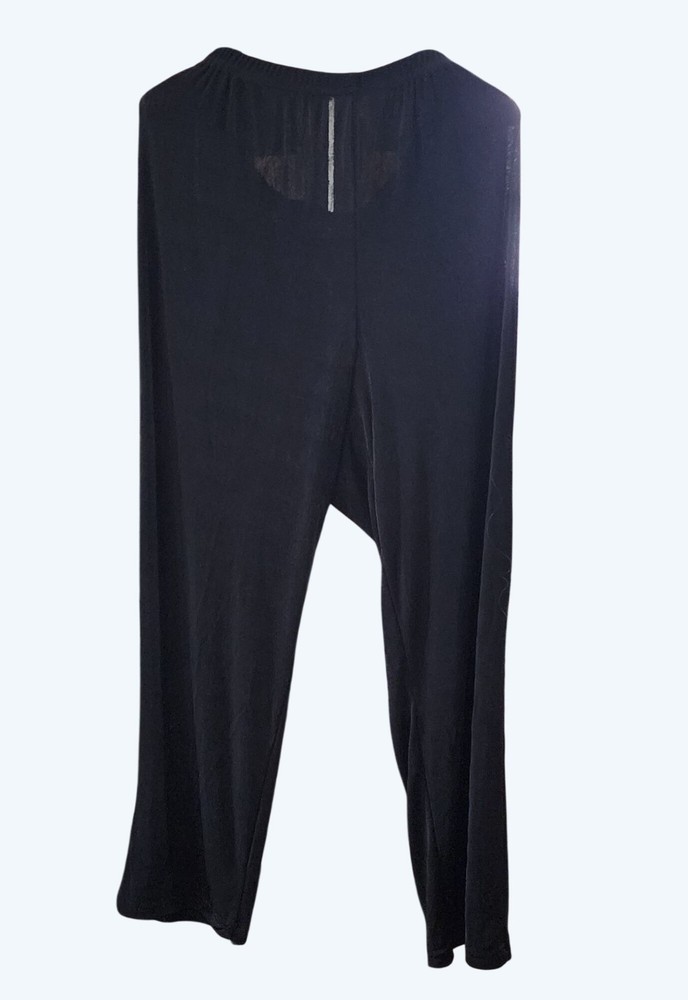 Vtg Easy Essentials Black Pants XL Polyester Spandex Elastic Waist Unused Stock