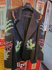 VTG RICKRAGEOUS custom cactus rodeo queen chain stitch western jacket handcraft