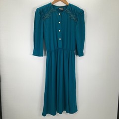 Tabby of California Dress Women’s 8 Blue Long Sleeve Vintage