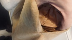 Vintage Heeksuede Double Breasted Faux Suede&Fur Women’s BeigeCoat Sz M, Holland