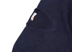 Original Obermeyer Vintage 1950s Navy Blue Sweater Thick Wool Knit Austria