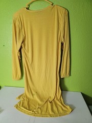 Vintage 1980s Sleepwear Dress Yellow Expression Brand Size Small