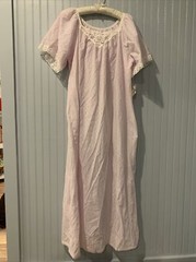 Deena Nightgown Women’s M lavender short sleeve Soft long Vintage Beautiful~NWT